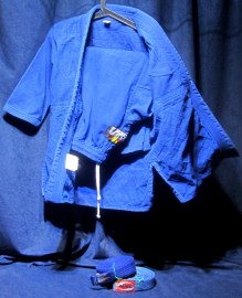 TRAJE KIMONO DAIMYO AZUL TALLA 00-120